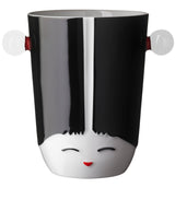 Kokeshi Girl Thermal Cup - Black
