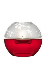 Shine tealight holder  small  red/white