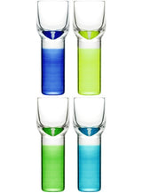 Club schnapps glasses  4-pack  blue/green