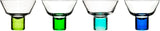 Club martini glasses  4-pack  blue/green