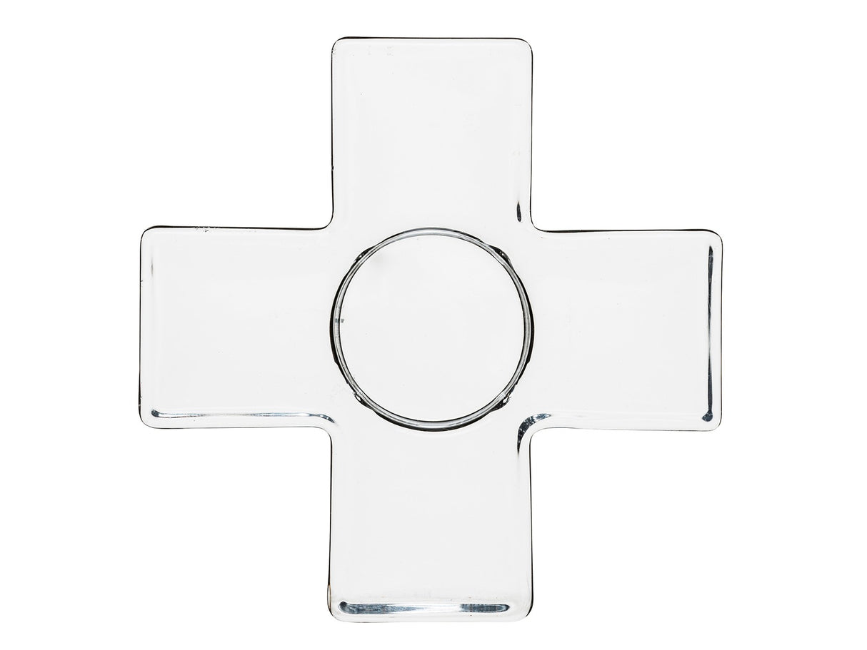 Cross Candle holder  clear