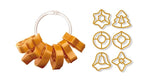 Cookie Cutters Christmas Decorations  6 Pcs 2 Ribbons Delicia