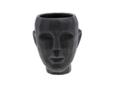 Flowerpot Head Vern H22.5 Black Cement