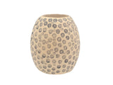 Decoration Vase Taia D23.5 H28.5cm Cream/Grey Paper Mache