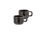 Espresso cup Fjord 0,1 liter 2 pcs Black metallic Porcelain
