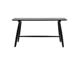 Bench Bast  90x28x45cm Black Solid Oak