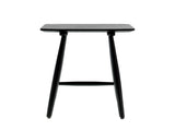 Stool Bast 46.5x28x45cm Black Solid Oak