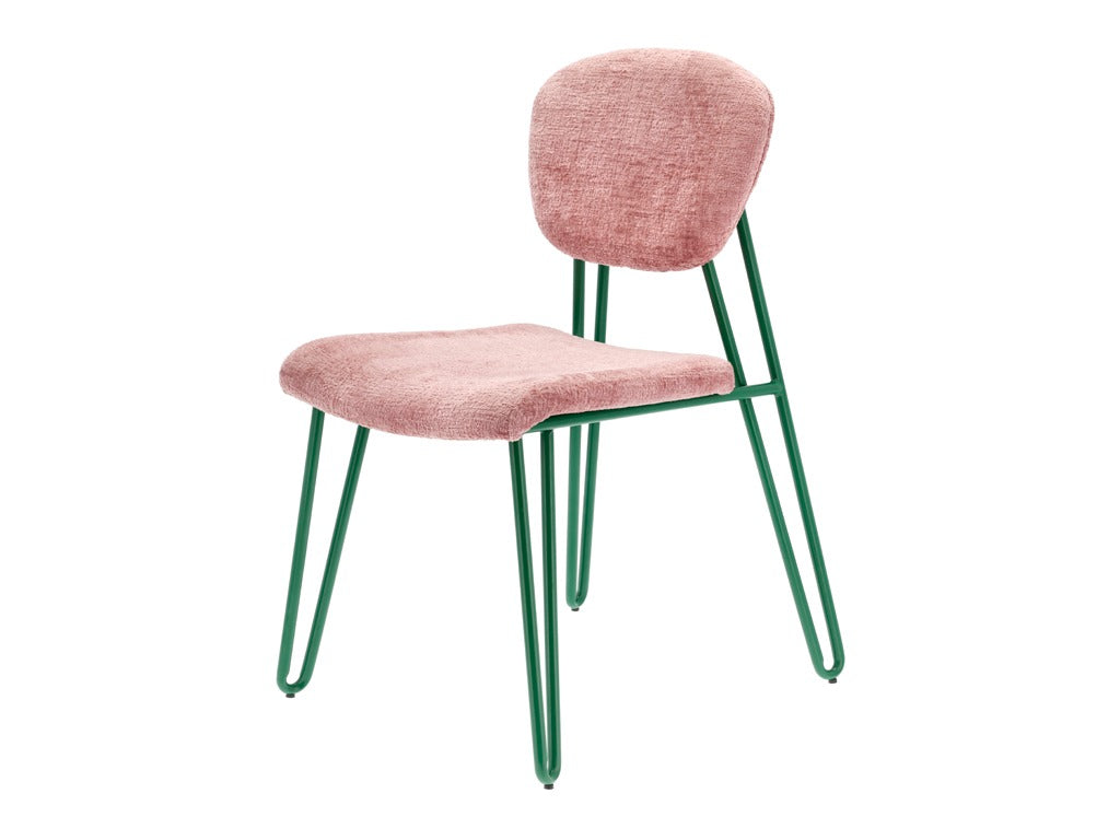 Chair Styles 55x43x82cm Green/Rose Metal