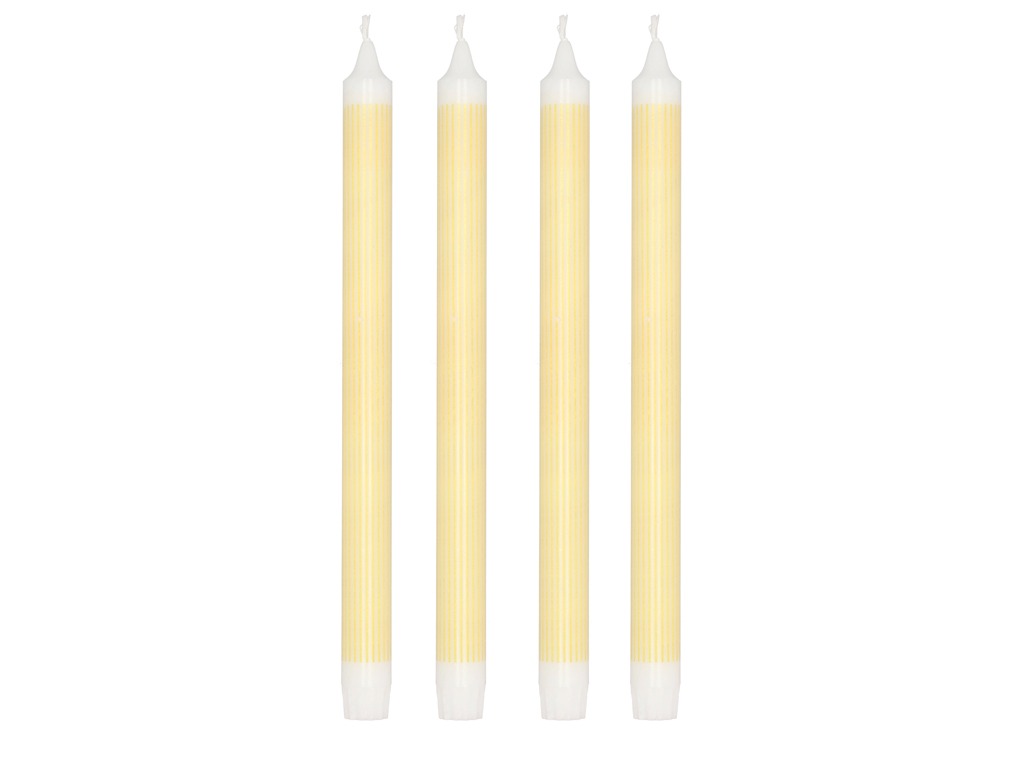 Dinner Candle Styles 29cm 4 pcs Yellow Stearin