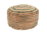 Pouf Vem 30 x 60 cm Green/Nature/Rose 60%Jute/40%Cotton