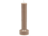 Pillar candle Hvils D8 x 23 cm Taupe Paraffin/Stearin
