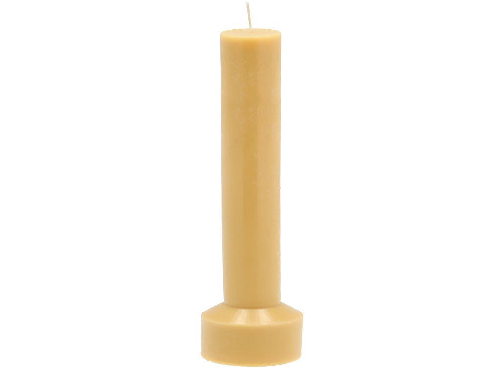 Pillar candle Hvils D8 x 23 cm Dusty Yellow Paraffin/Stearin