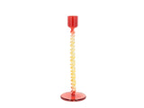 Glass candlestick Styles 7.4 x 20.3 cm Yellow/Red