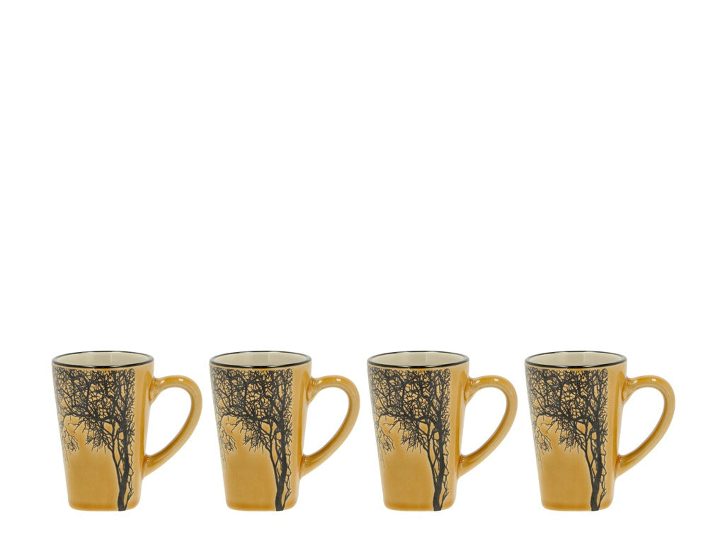 Espresso cup Hela 0.1 liter 4 pcs Golden yellow Stoneware