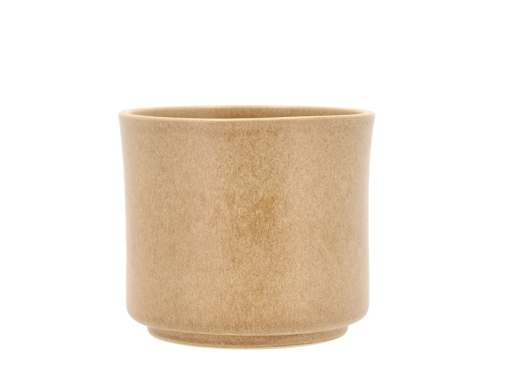 Flowerpot Leer 15 x 13 cm Cream Stoneware