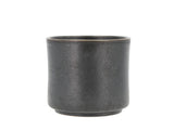 Flowerpot Leer 15 x 13 cm Black metallic Stoneware