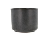 Flowerpot Leer 17 x 15 cm Black metallic Stoneware