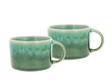 Mug w. handle Styles 0.16 liter 2 pcs Green/Blue Stoneware