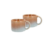 Espresso cup Styles 0.08 liter 2 pcs Blue/Amber Stoneware