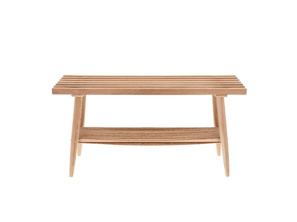 Bench Ebern  90x30x45cm White Washed Oak