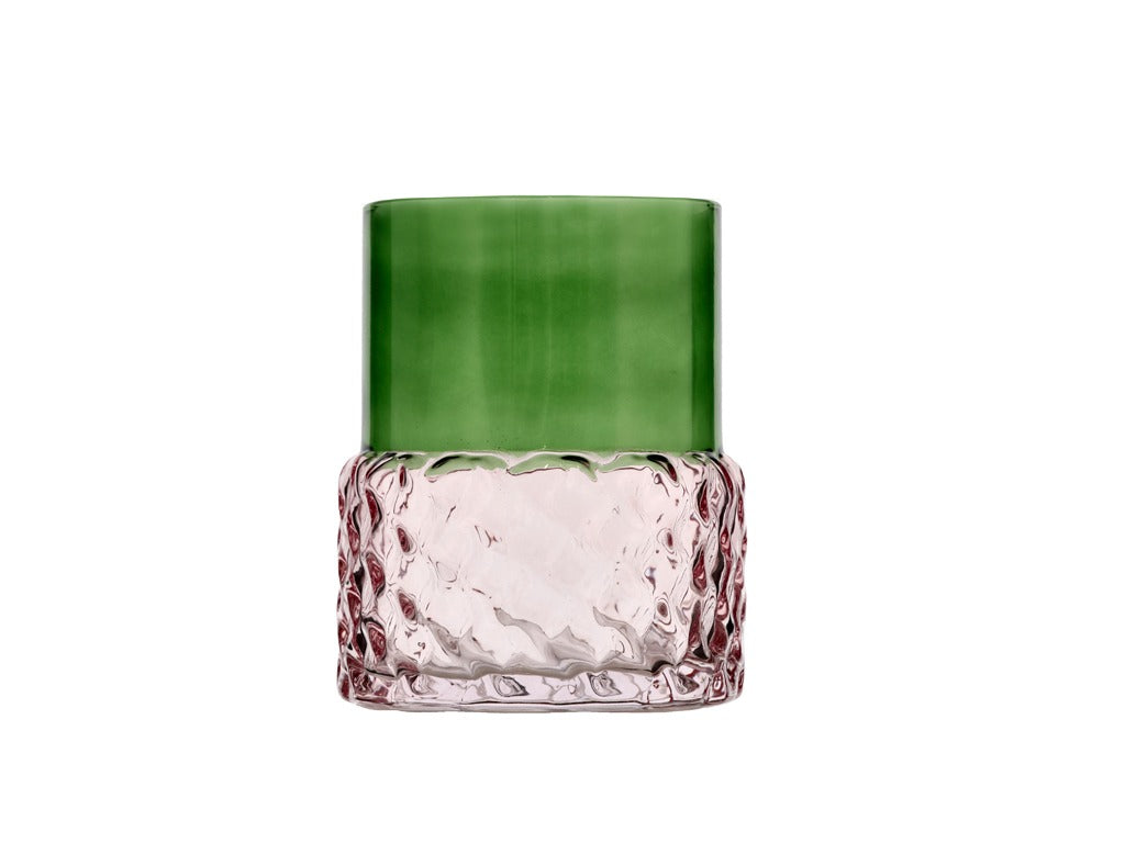 Tealight holder Styles 7.7 x 10 cm Green/Rose