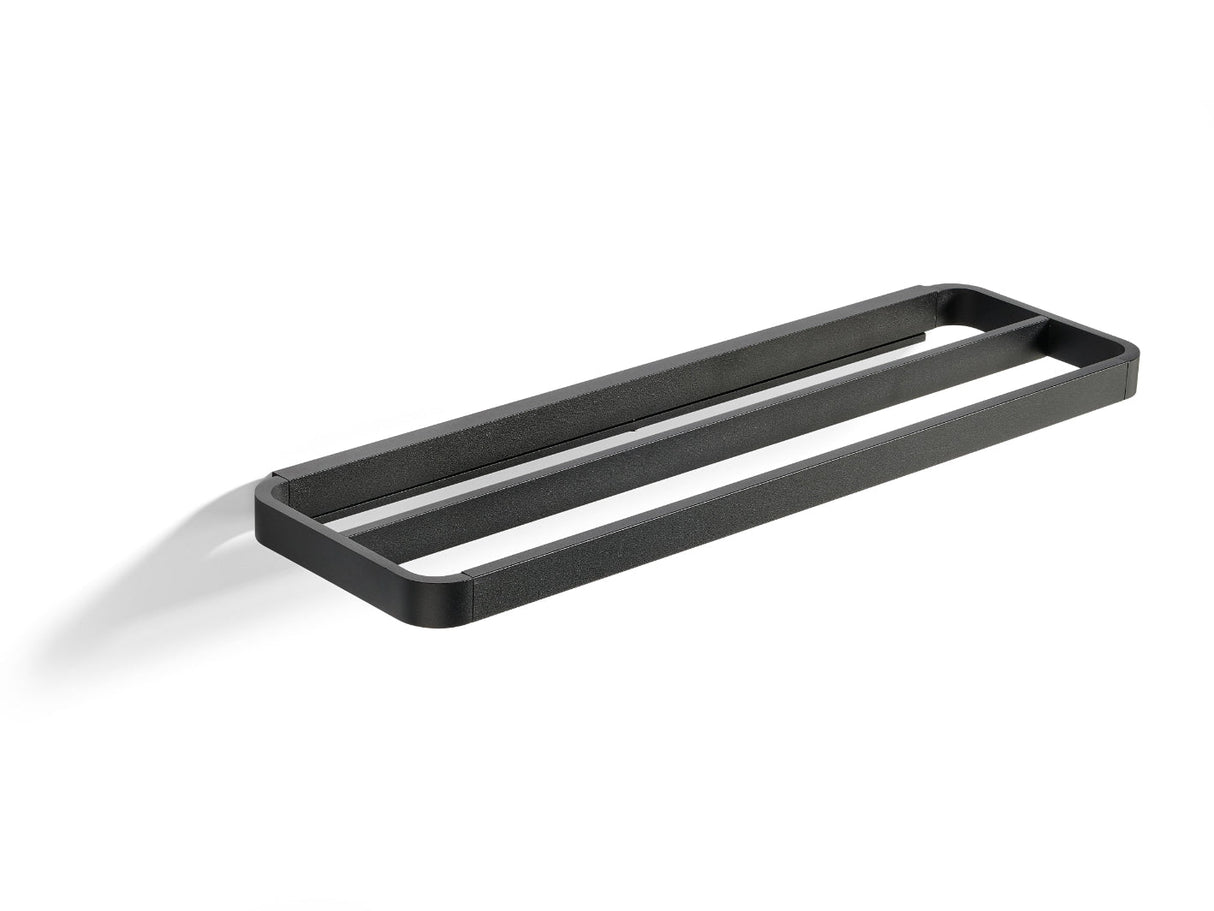 Towel rail double Rim 44x12 Black