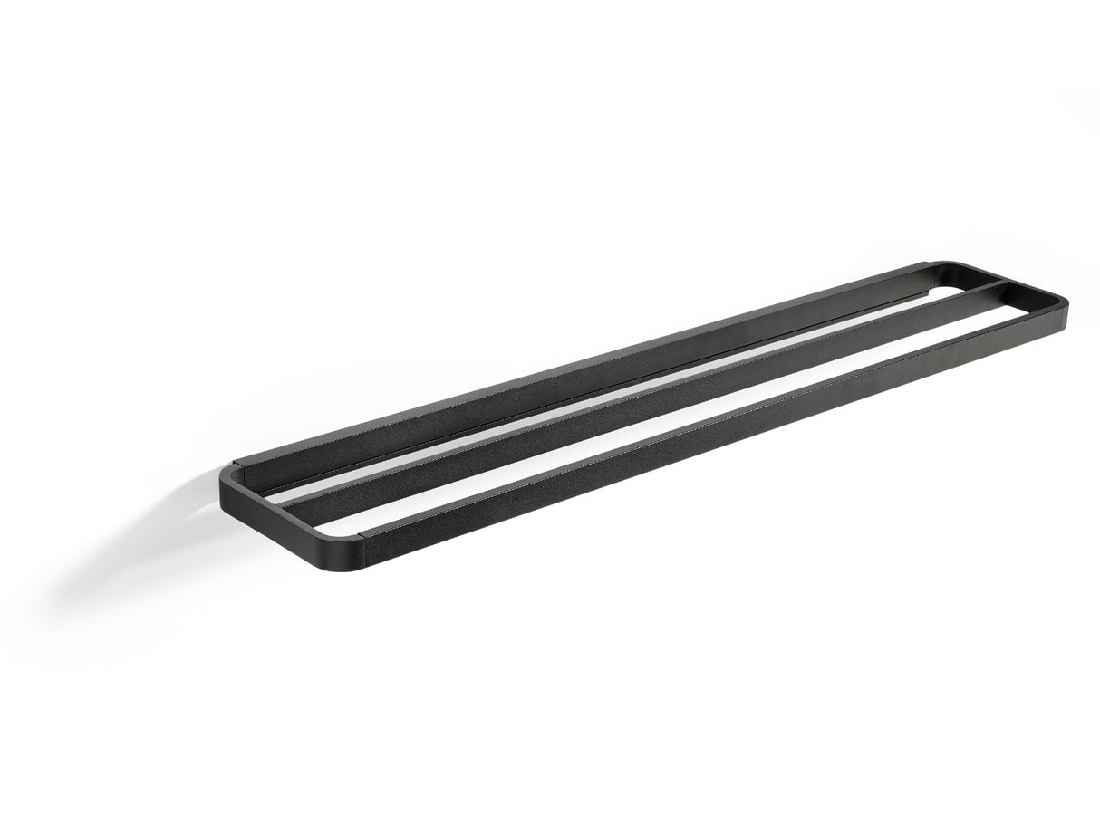 Towel rail double Rim 70x12 Black