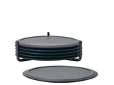Coasters w holder Black Singles